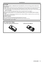 Preview for 11 page of Panasonic PT-LW375 Operating Instructions Manual