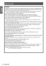 Предварительный просмотр 4 страницы Panasonic PT-LX22E Operating Instructions Manual
