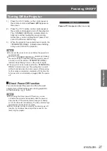 Preview for 27 page of Panasonic PT-LX22E Operating Instructions Manual