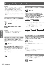 Preview for 30 page of Panasonic PT-LX22E Operating Instructions Manual