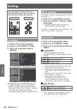 Предварительный просмотр 46 страницы Panasonic PT-LX22E Operating Instructions Manual