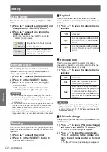 Preview for 50 page of Panasonic PT-LX22E Operating Instructions Manual