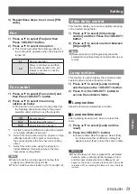 Preview for 51 page of Panasonic PT-LX22E Operating Instructions Manual