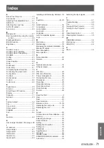 Preview for 71 page of Panasonic PT-LX22E Operating Instructions Manual