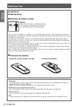 Preview for 8 page of Panasonic PT-LX22U Operating Instructions Manual