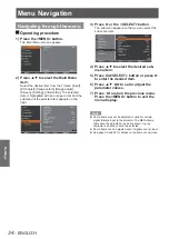 Preview for 34 page of Panasonic PT-LX22U Operating Instructions Manual