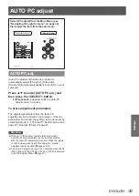 Preview for 39 page of Panasonic PT-LX22U Operating Instructions Manual