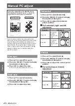 Preview for 40 page of Panasonic PT-LX22U Operating Instructions Manual