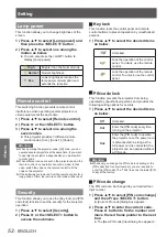 Предварительный просмотр 52 страницы Panasonic PT-LX22U Operating Instructions Manual