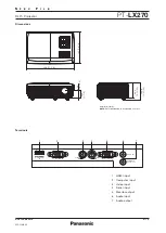 Preview for 4 page of Panasonic PT-LX270 Specifications