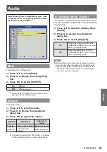 Preview for 39 page of Panasonic PT-LX270E Operating Instructions Manual