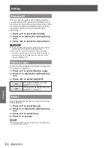 Preview for 40 page of Panasonic PT-LX270EA Operating Instructions Manual