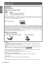 Предварительный просмотр 8 страницы Panasonic PT-LX270U Operating Instructions Manual