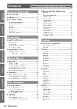 Предварительный просмотр 10 страницы Panasonic PT-LX270U Operating Instructions Manual