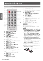 Preview for 16 page of Panasonic PT-LX270U Operating Instructions Manual