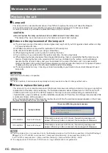 Preview for 46 page of Panasonic PT-LX270U Operating Instructions Manual