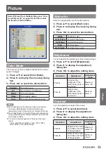 Preview for 33 page of Panasonic PT-LX300E Operating Instructions Manual