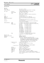 Preview for 2 page of Panasonic PT-LX321 Specifications