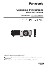 Panasonic PT-LZ370E Operating Instructions Manual preview