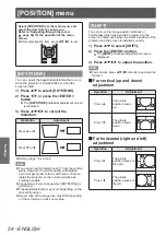 Preview for 54 page of Panasonic PT-LZ370E Operating Instructions Manual