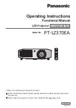 Preview for 1 page of Panasonic PT-LZ370EA Operating Instructions (Functional Manual)