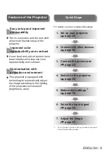 Preview for 9 page of Panasonic PT-LZ370EA Operating Instructions (Functional Manual)