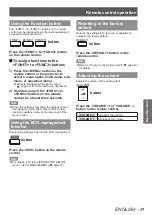 Preview for 41 page of Panasonic PT-LZ370EA Operating Instructions (Functional Manual)