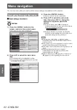 Preview for 42 page of Panasonic PT-LZ370EA Operating Instructions (Functional Manual)