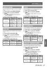 Preview for 47 page of Panasonic PT-LZ370EA Operating Instructions (Functional Manual)