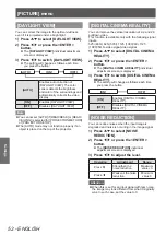 Preview for 52 page of Panasonic PT-LZ370EA Operating Instructions (Functional Manual)