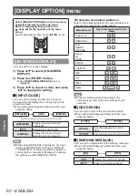 Preview for 60 page of Panasonic PT-LZ370EA Operating Instructions (Functional Manual)