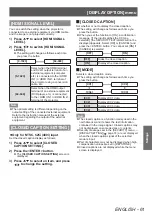 Preview for 61 page of Panasonic PT-LZ370EA Operating Instructions (Functional Manual)