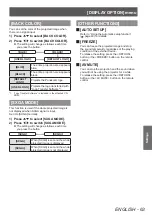 Preview for 63 page of Panasonic PT-LZ370EA Operating Instructions (Functional Manual)