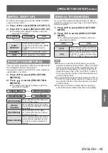 Preview for 65 page of Panasonic PT-LZ370EA Operating Instructions (Functional Manual)