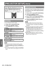 Preview for 66 page of Panasonic PT-LZ370U Operating Instructions Manual