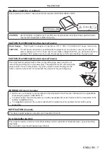 Preview for 7 page of Panasonic PT-MW630 Operating Instructions Manual