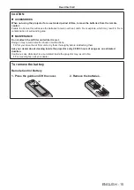 Preview for 15 page of Panasonic PT-MZ13K Operating Instructions Manual