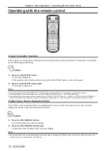 Preview for 72 page of Panasonic PT-MZ13K Operating Instructions Manual