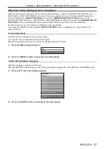 Preview for 57 page of Panasonic PT-MZ17K Operating Instructions Manual