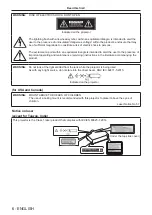 Preview for 6 page of Panasonic PT-MZ20K Operating Instructions Manual