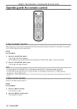 Preview for 72 page of Panasonic PT-MZ770 Operating Instructions (Functional Manual)