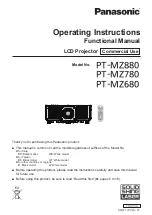 Preview for 1 page of Panasonic PT-MZ880 Operating Instructions Manual