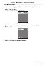 Предварительный просмотр 71 страницы Panasonic PT-RCQ80 Operating Instructions Manual