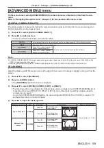 Предварительный просмотр 109 страницы Panasonic PT-RCQ80 Operating Instructions Manual