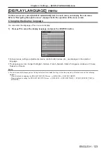 Preview for 123 page of Panasonic PT-REQ10 Operating Instructions Manual