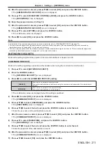 Preview for 211 page of Panasonic PT-REQ10 Operating Instructions Manual