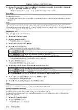 Preview for 214 page of Panasonic PT-REQ10 Operating Instructions Manual