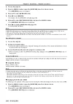 Preview for 220 page of Panasonic PT-REQ10 Operating Instructions Manual