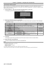 Preview for 240 page of Panasonic PT-REZ80 Operating Instructions Manual