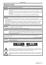 Preview for 5 page of Panasonic PT-RQ13KU Operating Instructions (Functional Manual)